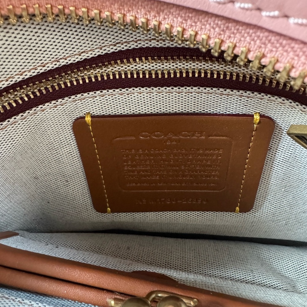 Coach 1941 Rogue 31 Rivet Pink TeaRose Glovetanned Pebbled Leather Bag, NWOT - Picture 11 of 14